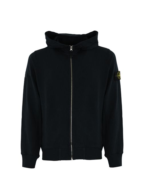 Felpa 6100021 in cotone mafile' Old Effect Navy blue STONE ISLAND | 6100021S0060V0020